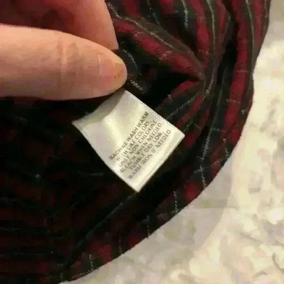 Roundtree & Yorke Red Black Flannel Long Sleeve Button Up Casual Shirt Size 3XB - Picture 4 of 5